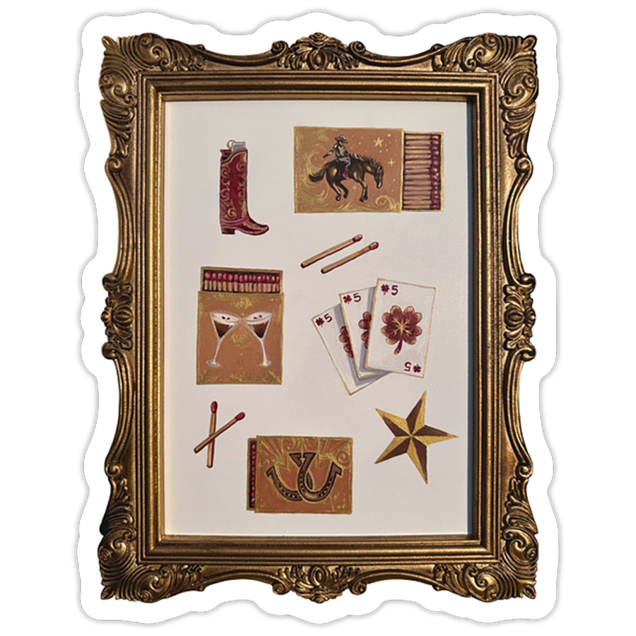 "Lucky Cowgirl" Sticker