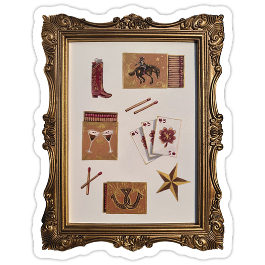 "Lucky Cowgirl" Sticker